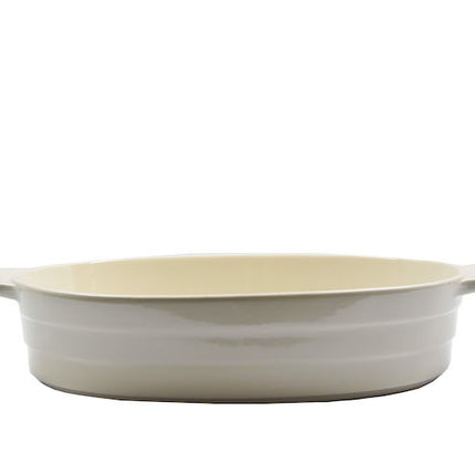 Ovenschaal met inhoud van 1.5 liter afmeting 30 cm - Ovenschaal Ovale ovenschaal keramiek wit 30 cm - Porselein