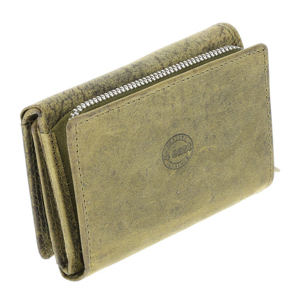 Leren Overslagportemonnee Heren & Dames | Anti Skim Unisex Portemonnee met Rits | 11 Pasjeshouder | Compacte Portefeuille van Echt Leer | Kerstcadeau voor Mannen & Vrouwen - 12.5x8.5 cm 