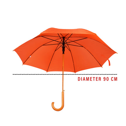 Grote Opvouwbare Paraplu - Automatische Windbestendige Paraplu - Oranje Polyester - Ø90 cm