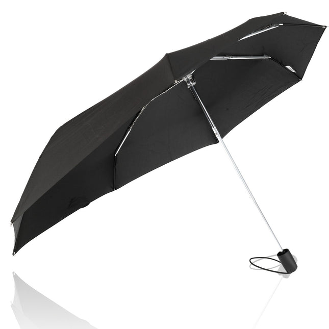 Opvouwbare Stormparaplu Zwart – Handmatige Windbestendige Paraplu tot 80 km/u | Aërodynamisch, Compact & Met Beschermhoes – 97cm Diameter