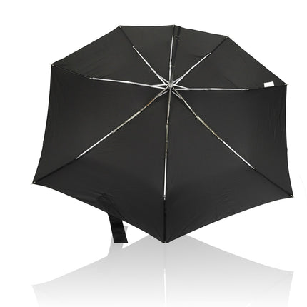 2x Parapluie pliant en Noir - Polyester et Aluminium - Parapluie tempête - Longueur 61,5cm - Diamètre. 97 cm