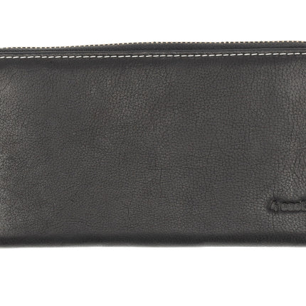 Zwarte Dames Portemonnee Met Rits | Leren Portemonnee met RFID - 12 Pasjeshouders, Briefgeld & Muntvak | 20x10x2.5cm | | Beste Portemonnee als Cadeautjes 