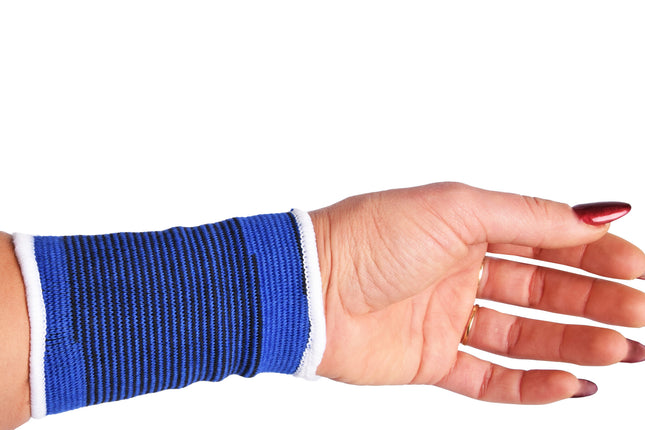 Polsbrace in Blauw - Sterke Ondersteuning en Bescherming voor Gezonde Polsen - 13cmx7.5cm | Maat M