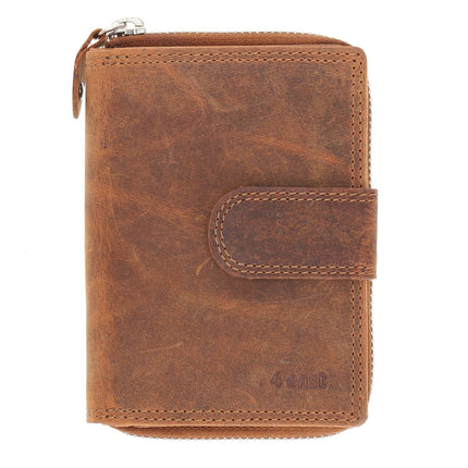 Portemonnee Heren - Portemonnee Dames - Camel - Unisex Portemonnee met Rits - RFID Anti-Skim - 13,5x10 cm  - 6 Pasjeshouder 