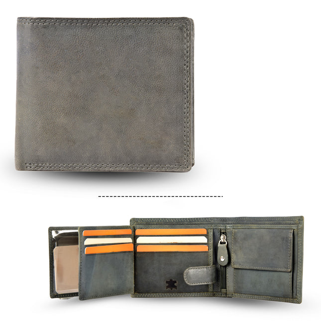 De Portemonnee Die Je Essentials Dichtbij Houdt | 9.5cm x 2.5cm x 11cm | Olive Leer | 6 Pasjeshouder | Ruim Biljetvak | Muntvak | RFID | Cadeau voor Hem