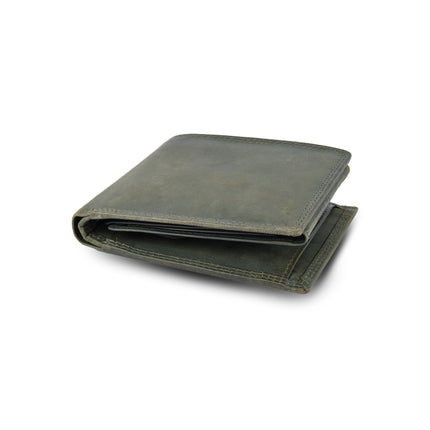 De Portemonnee Die Je Essentials Dichtbij Houdt | 9.5cm x 2.5cm x 11cm | Olive Leer | 6 Pasjeshouder | Ruim Biljetvak | Muntvak | RFID | Cadeau voor Hem