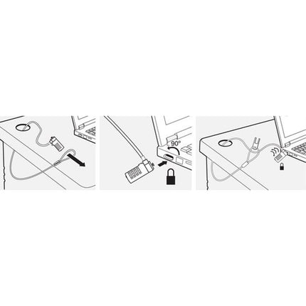 3 Stuks Premium Anti-diefstal Computerbeveiligingskabel met Cijferslot Ketting Slot voor Laptop en Desktop - Kettingslot Notebook Computerslot Pc Anti Diefstal Computer Beveiligingskabel 