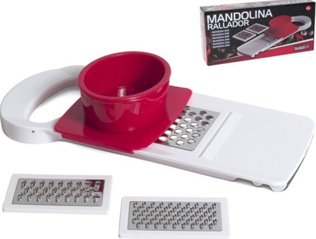 3-In-1 Keuken Mandoline Snijder – Groentesnijder Rasp – Keukensnijder Snijmachine – 28cm – Wit