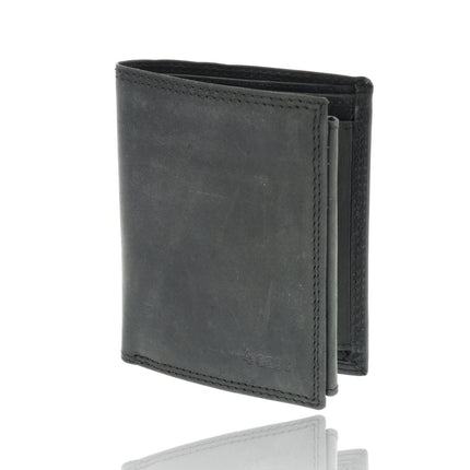 Leren Portemonnee met 8 Pasjeshouder | Briefgeld & Muntvak | Beste Portemonnee Heren & Dames met RFID Bescherming | Zwart | 11X9X2cm | Cadeau voor Alles!  