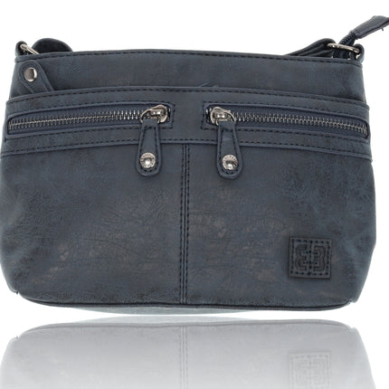 Stijlvolle Navy Schoudertas Dames - Lichtgewicht Crossbody Tas, Afmetingen 23.5cm x 6cm x 17cm