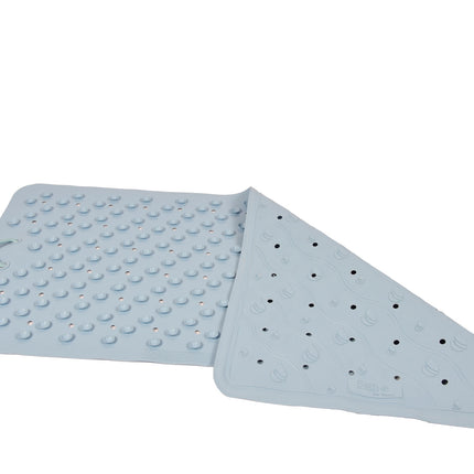 Badmat Blauw - 76 x 36 cm - antislip mat - voor bad en douche Rubberen Antislip Douchemat - 36x76 cm | Kwaliteit | Blauw