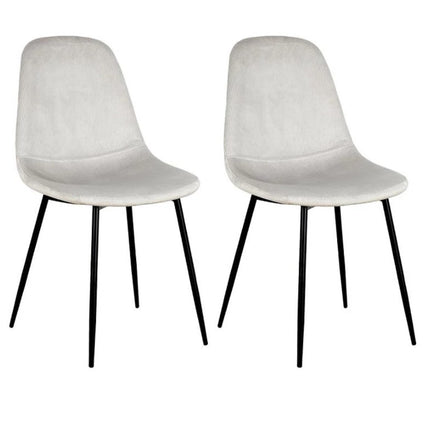 Eetkamerstoelen Kuipstoel corduroy - Lichtgrijs Velvet eetkamerstoel - Fluweel stoel Velvet stoelen - Eetkamerstoelen - Eettafel stoelen