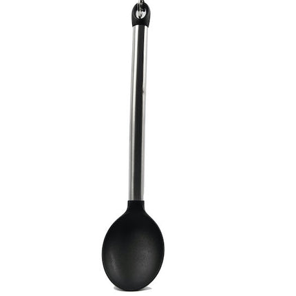 Essentiële Keukengerei Set | 7-delig | Zwart | Schuimspaan, Lepels, Spatel - Kunststof | Rvs, 650g