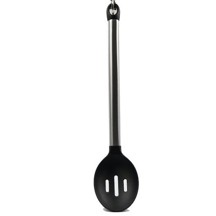 Essentiële Keukengerei Set | 7-delig | Zwart | Schuimspaan, Lepels, Spatel - Kunststof | Rvs, 650g