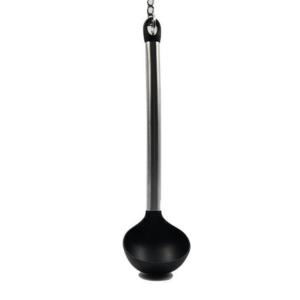 Essentiële Keukengerei Set | 7-delig | Zwart | Schuimspaan, Lepels, Spatel - Kunststof | Rvs, 650g