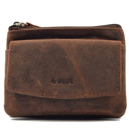 Sleuteletui portemonnee - portemonnee etui - ring portemonnee - pasjeshouder met rits - rits portemonnee - 3 ritsen portemonnee - buffelleer portemonnee - portemonnee met 4 vakken