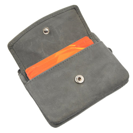 Sleuteletui portemonnee - portemonnee etui - ring portemonnee - pasjeshouder met rits - rits portemonnee - 3 ritsen portemonnee - buffelleer portemonnee - portemonnee met 4 vakken