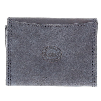  Portemonnee Met Dubbele Kleppen | Unisex Overslag Portemonnee met RFID Bescherming | Handige Portefeuille Heren & Dames | 2 Pasjeshouder, Bil & Muntvak | 9x7x2cm - Navy
