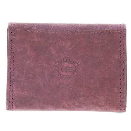 Overslag Portemonnee met Dubbele Kleppen | Dames & Heren | RFID Bescherming | Unisex Portefeuille in Paars | 2 Pasjeshouder, Bil & Muntvak | 9x7x2cm 
