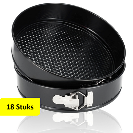 Springvorm Set 28 cm – Non-stick & Lekvrij Metalen Taartvorm – Cheesecake Bakvorm voor Taarten, Quiches & Pizza