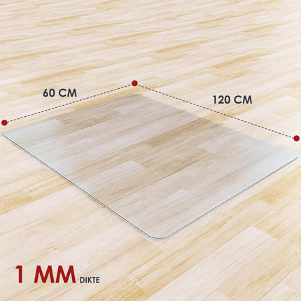 Tafelbeschermer 120x60 cm - Transparant Glashelder, Hittebestendig & Antislip - Duurzaam Tafelkleed van 1 mm Dikte