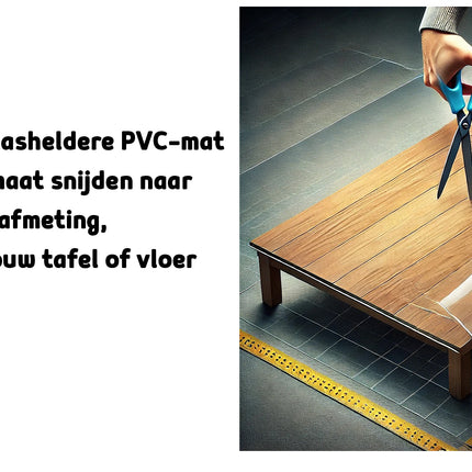 Tafelbeschermer 120x60 cm - Transparant Glashelder, Hittebestendig & Antislip - Duurzaam Tafelkleed van 1 mm Dikte