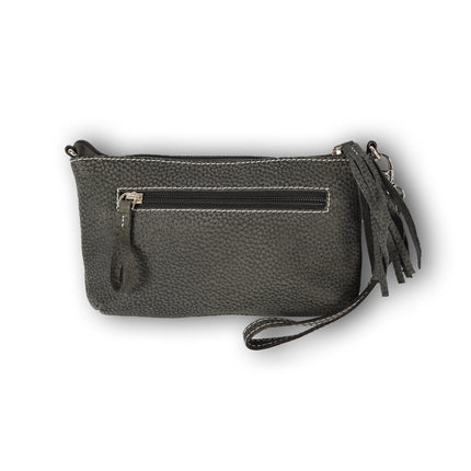 Portemonnee Dames | Leren portemonnee | Grijs & Bruin | 13cm*21cm*4cm | Echte Leer