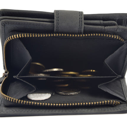 Portemonnee buffelleer - portemonnee met veel pasjes - Portemonnee heren - Portemonnee - Portemonnee kwaliteit - Unisex portemonnee - Zwart