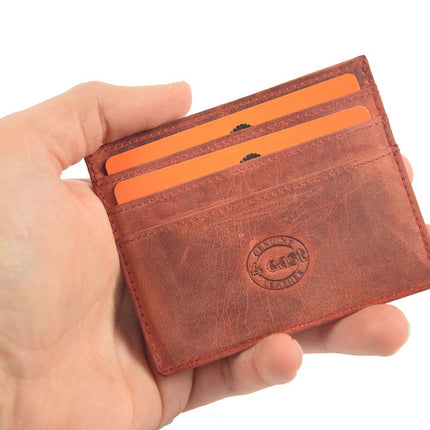 Leren Kaarthouder Mannen & Vrouwen – RFID Pasjeshouder 8 Kaarten – Anti-Skim Portemonnee – Creditcardhouder Unisex Leer