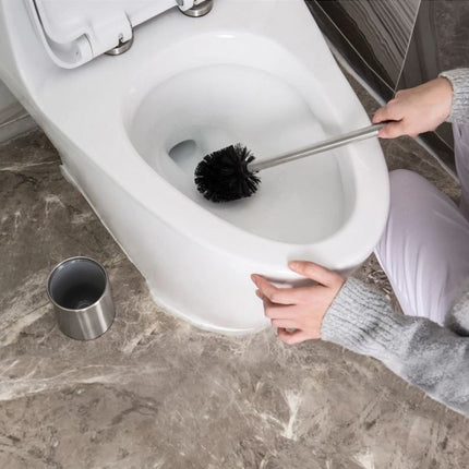 Stijlvolle Toiletborstel met Houder - 10x38x38 cm - Gemaakt van Roestvrij Staal - 0.52 kg 