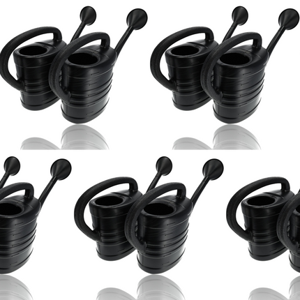Gieter met Sproeikop - Zwart - 10 Liter per Gieter - Watergieters voor Planten Bewatering - Voor Binnen & Buiten - Grote Tuingieters met Verwijderbare Sproeikop
