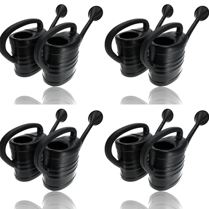 Gieter met Sproeikop - Zwart - 10 Liter per Gieter - Watergieters voor Planten Bewatering - Voor Binnen & Buiten - Grote Tuingieters met Verwijderbare Sproeikop