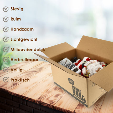 Verhuisdozen 50L - Set van 10 - Stevige Verhuisdozen - Goedkope Verhuisdozen 50x35x30 cm