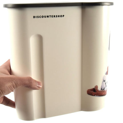 Hondenvoer Container 4L in Wit: Set van 2 Opbergdozen 25.5cm x 9.5cm - Kunststof | Discountershop