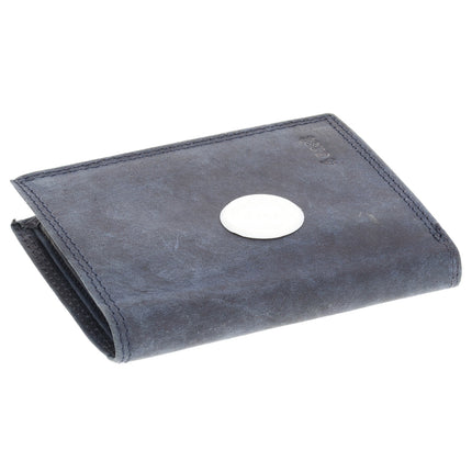 Beste Portemonnee Heren & Dames met 8 Pasjeshouder | Briefgeld & Muntvak | Leren Portemonnee met RFID Bescherming | Navy - 11X9X2cm | Cadeau voor Alles! 